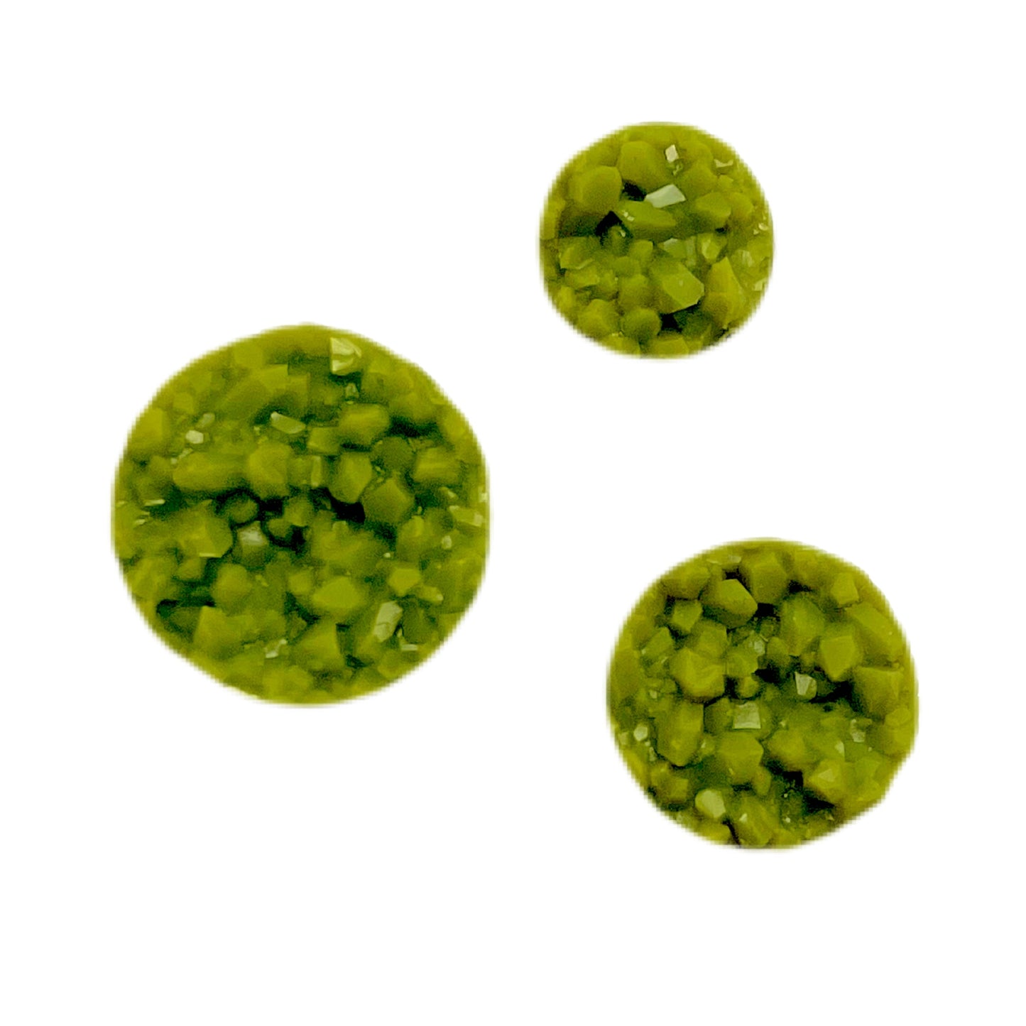 Matte Olive-8/10/12mm Druzy Cabochon
