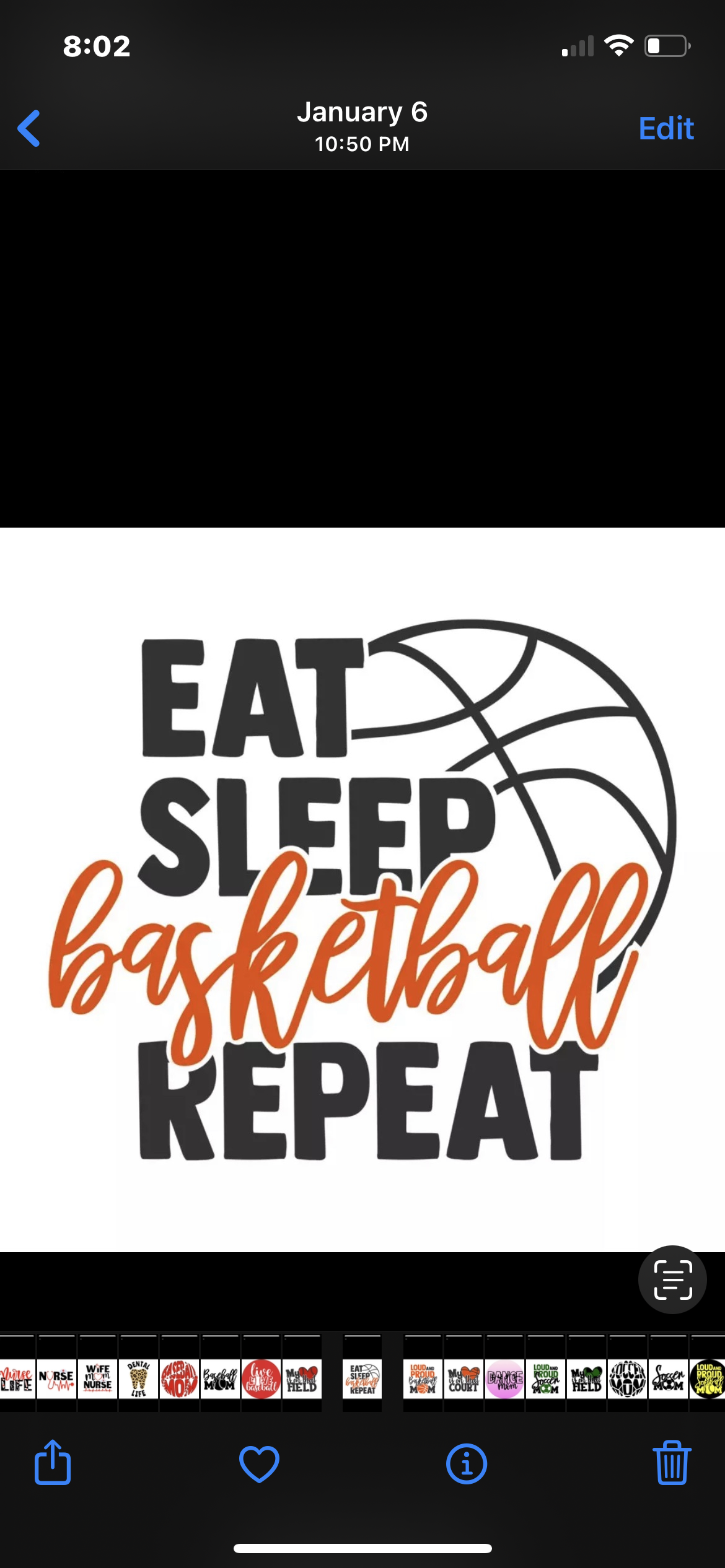 Eat Sleep Basketball Repeat (Custom)-12mm Glass Cabochon