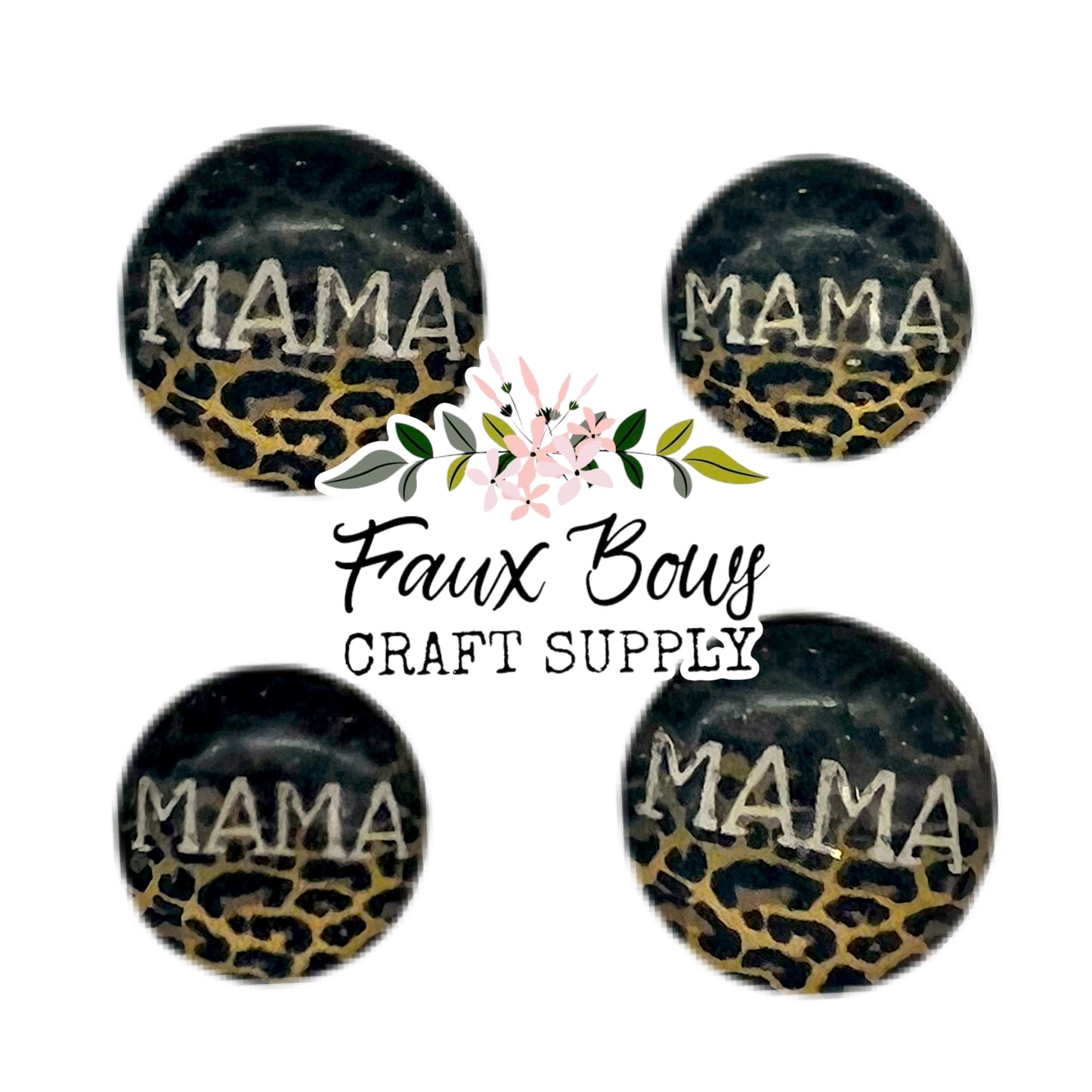 Mama Ombré Cheetah -(CUSTOM) 10/12mm Glass Cabochon