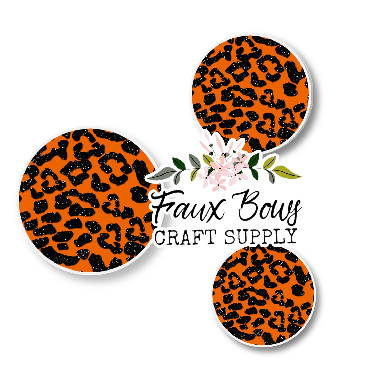Orange Cheetah (Custom)-8/10/12mm Glass Cabochon