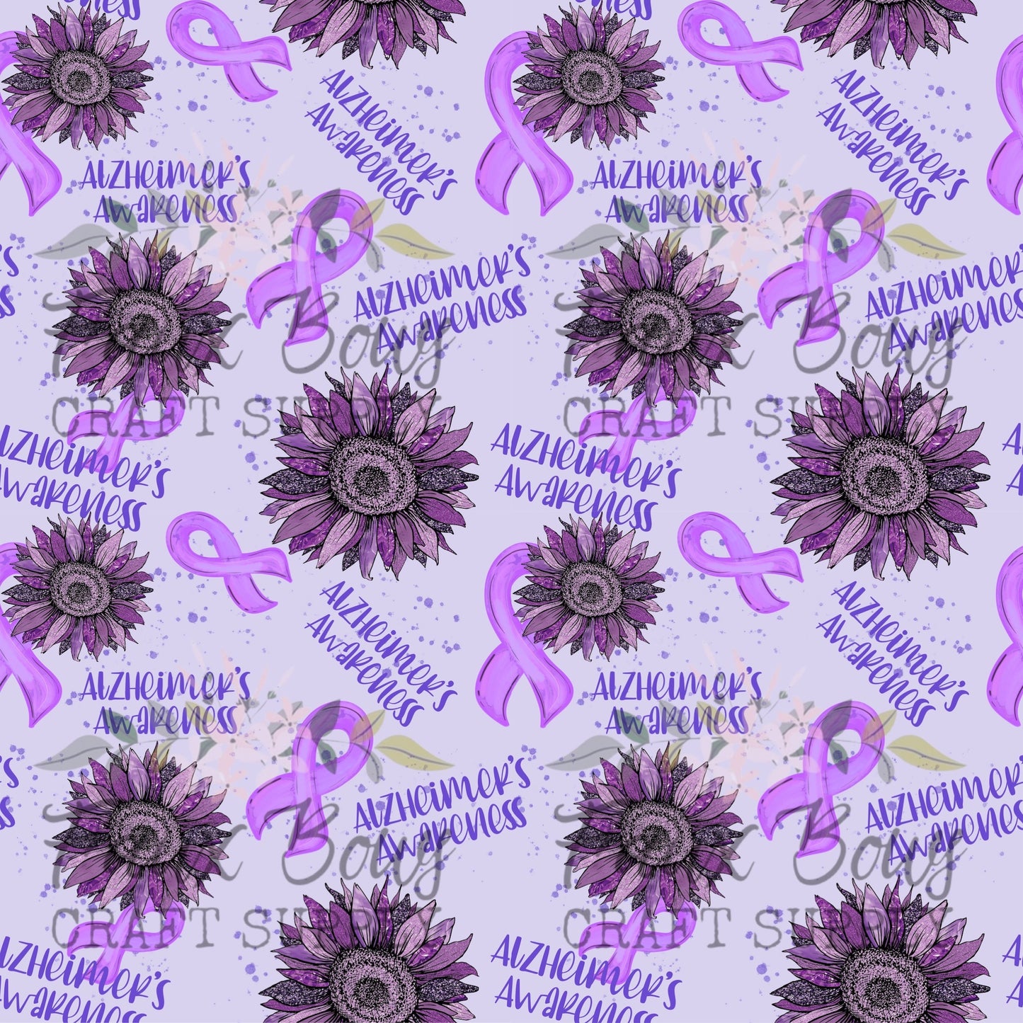 💜Alzheimer’s Awareness PRINTED Pebbled Leather