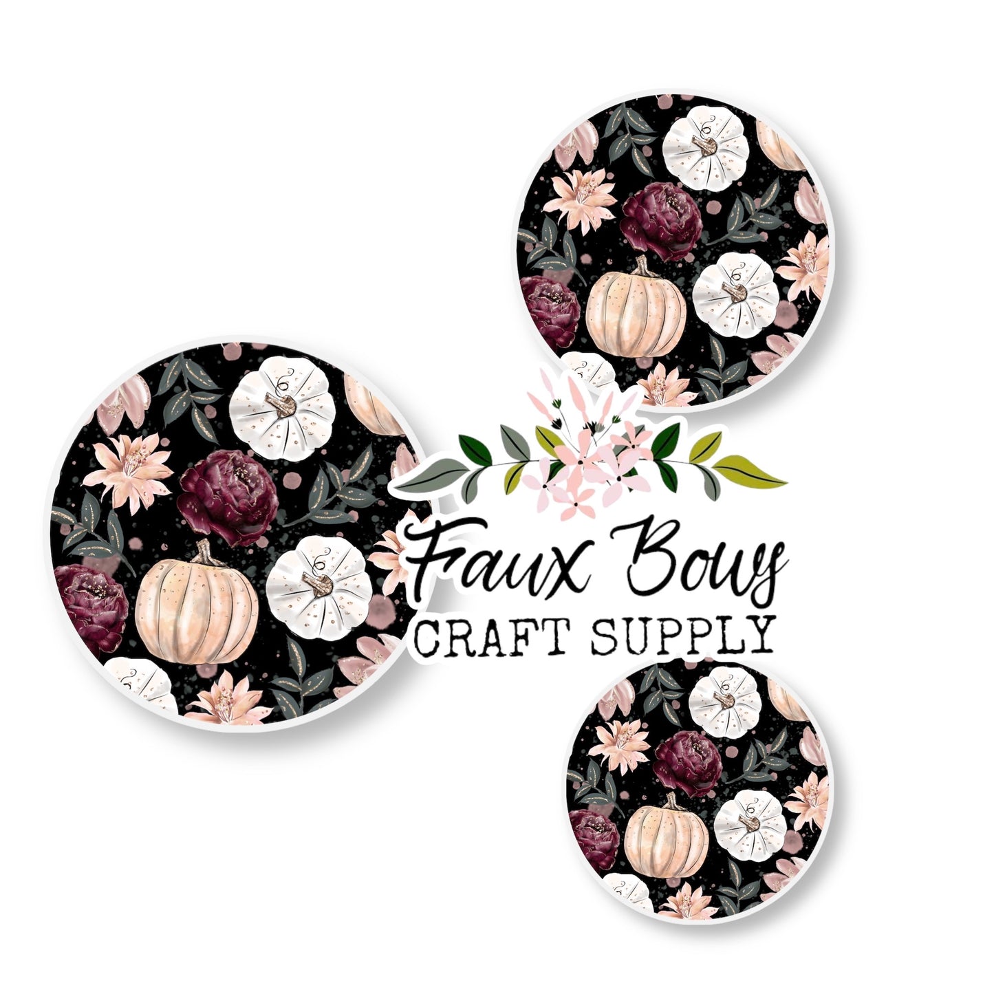 Pretty Pumpkins (Custom)-8/10/12mm Glass Cabochon