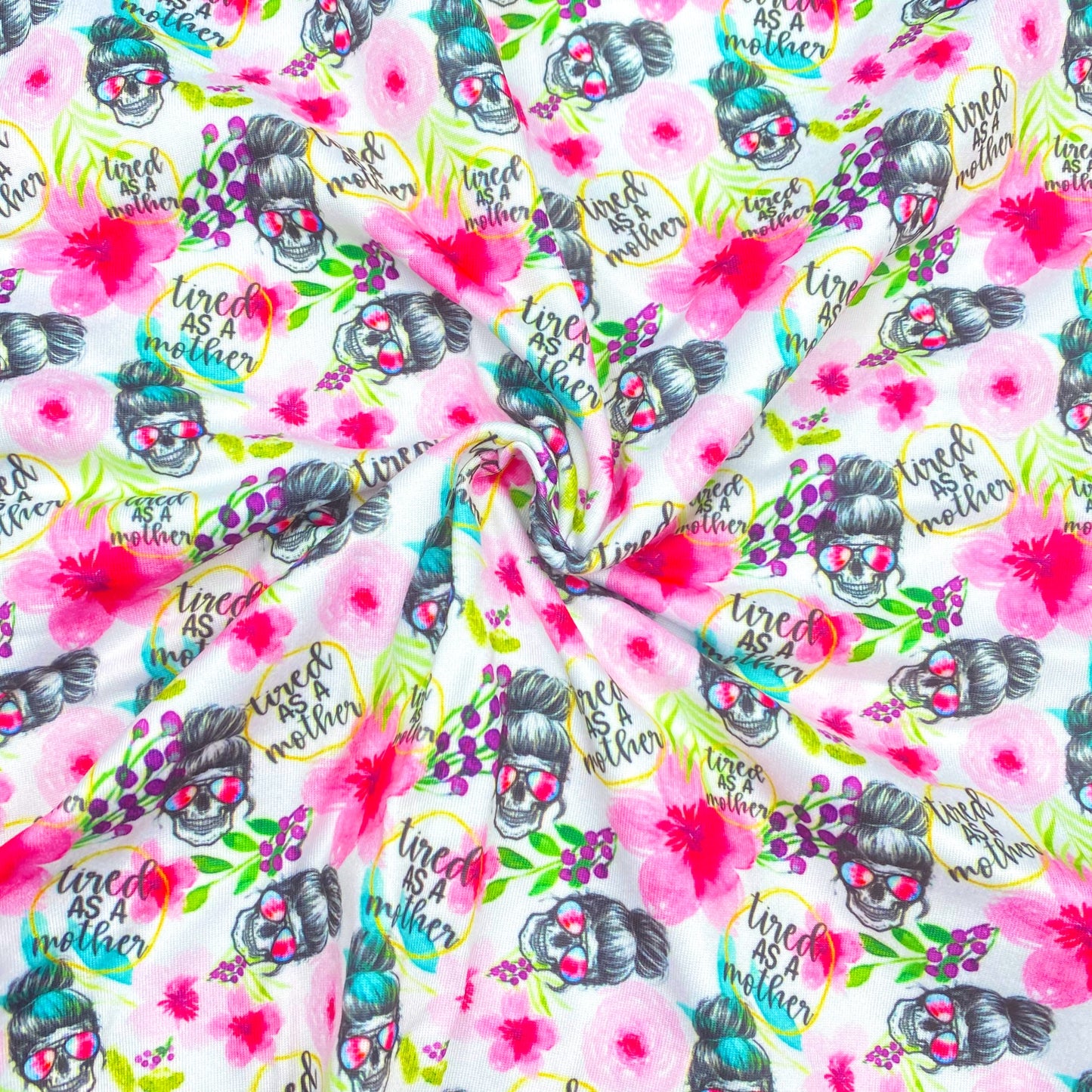 Tired as a Mother (Custom) DBP Stretch Knit Fabric
