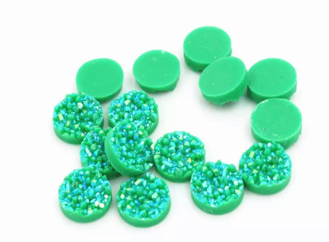 Kiwi Sparkle-8/10/12mm Druzy