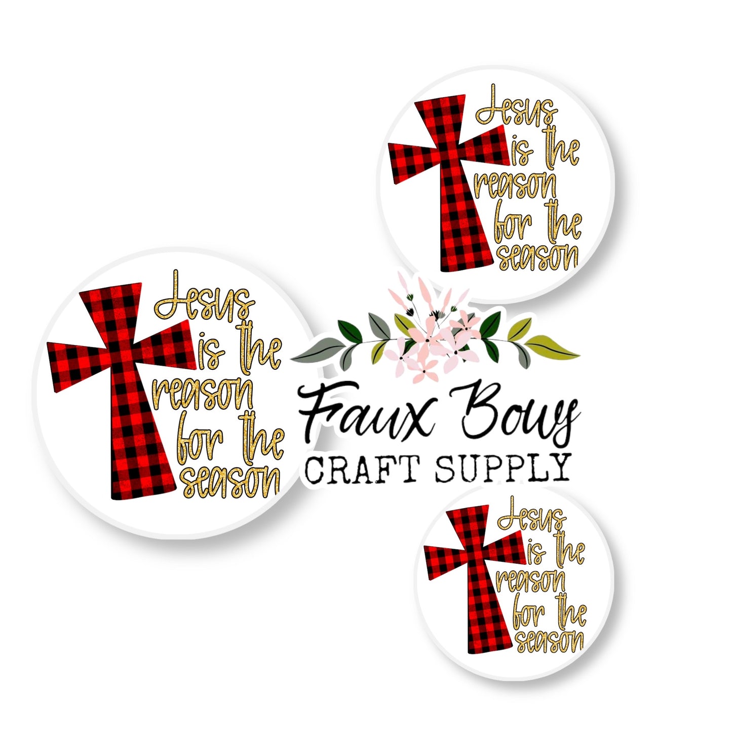 Jesus is the Reason for the Season (Custom)-10/12mm Glass Cabochon