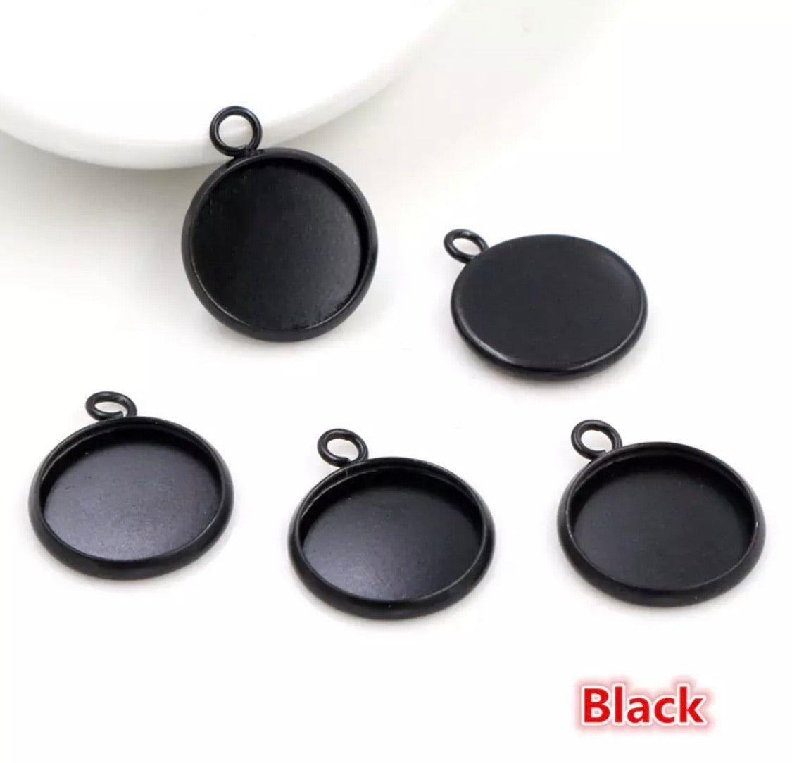 Pendant Bezel-12mm Cabochon Base