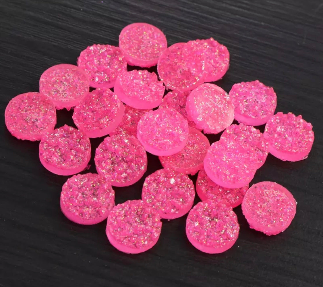 Fuchsia-8/10/12mm Druzy