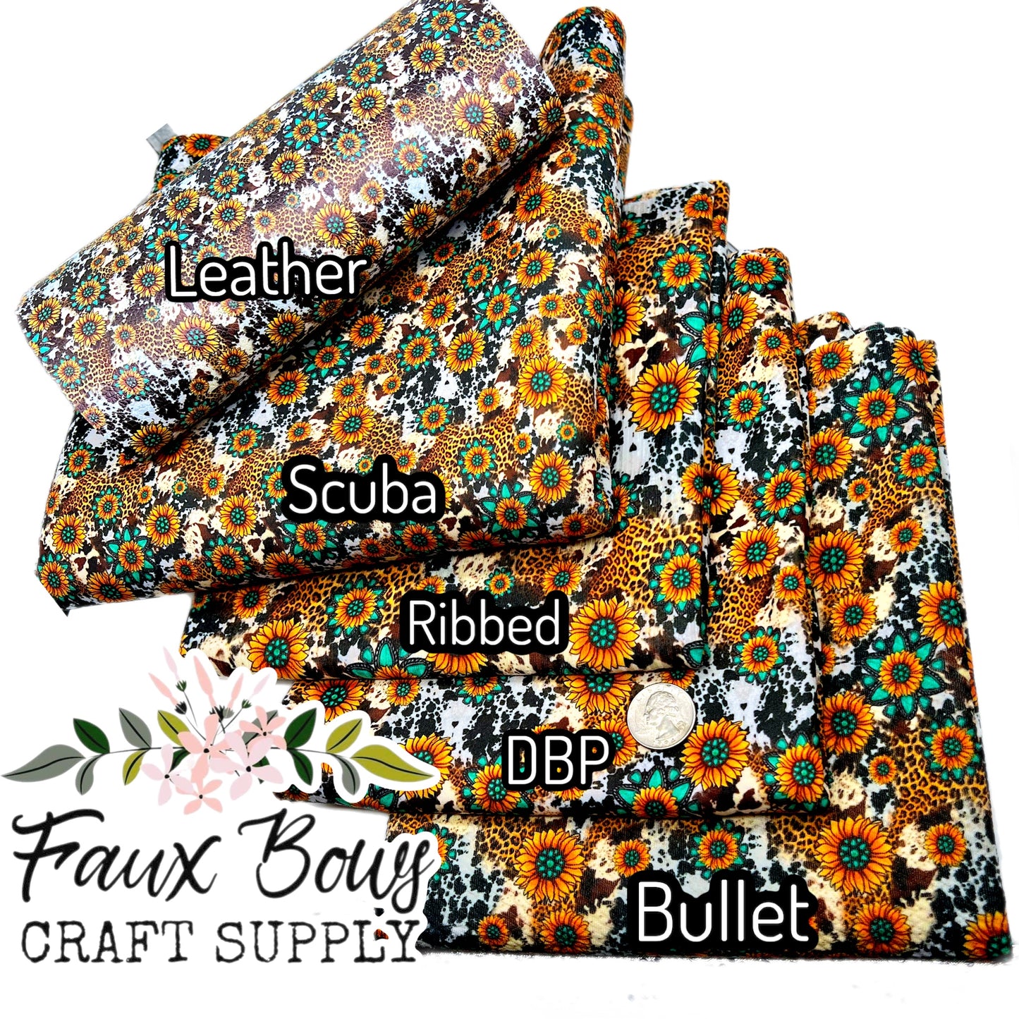 Western Beauty PRINTED Fabric Ribbed Knit/Bullet/DBP/Scuba/Leather