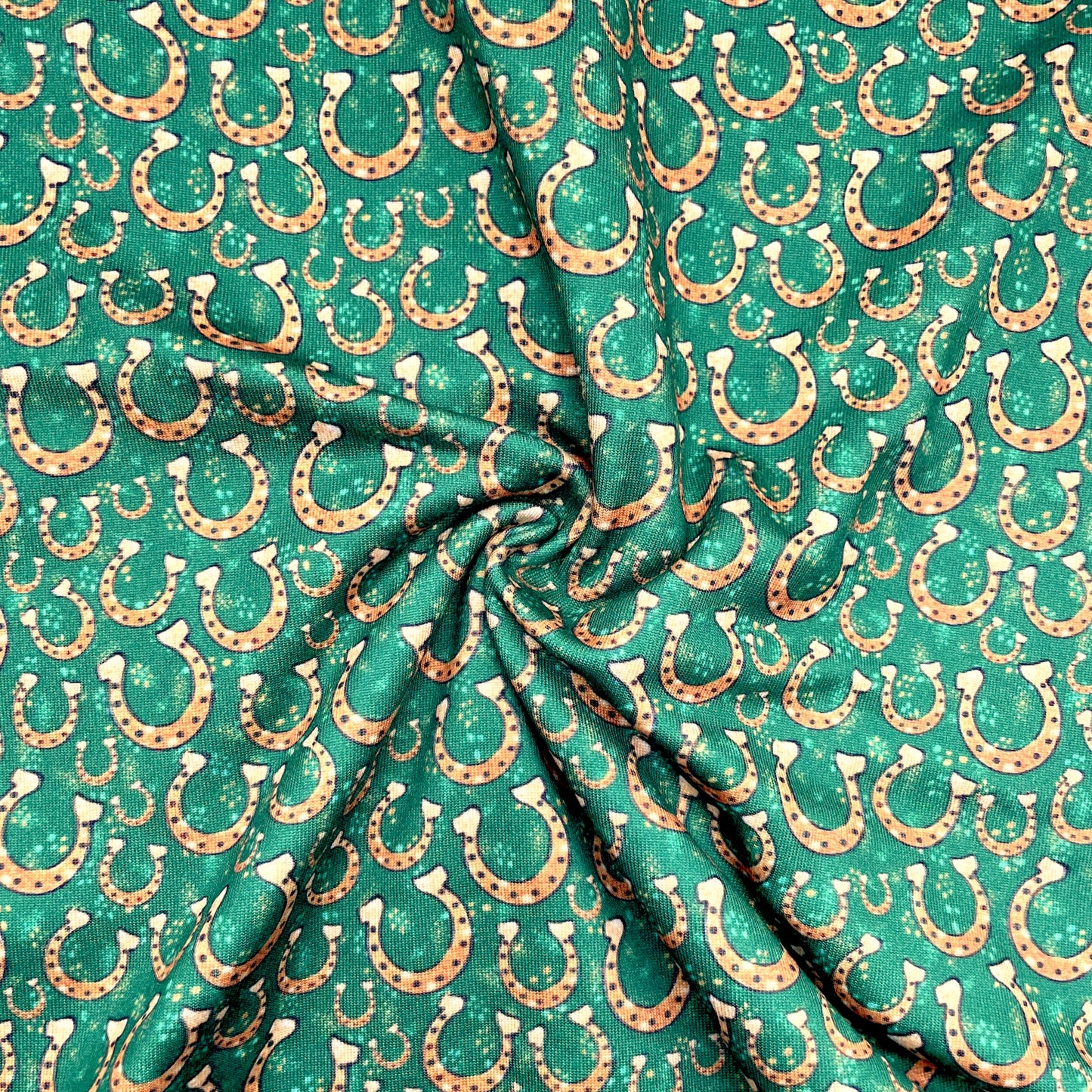 Lucky Horseshoes (Custom) DBP-Double Brushed Poly Knit Fabric
