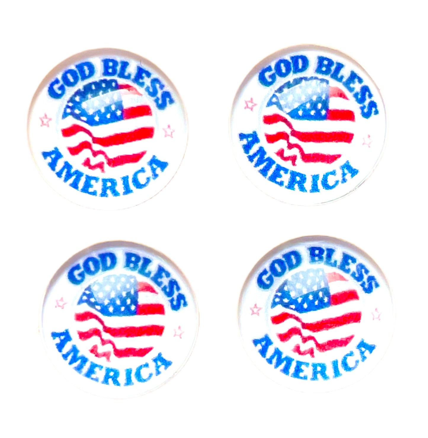 God Bless America Flag-12mm Glass Cabochon