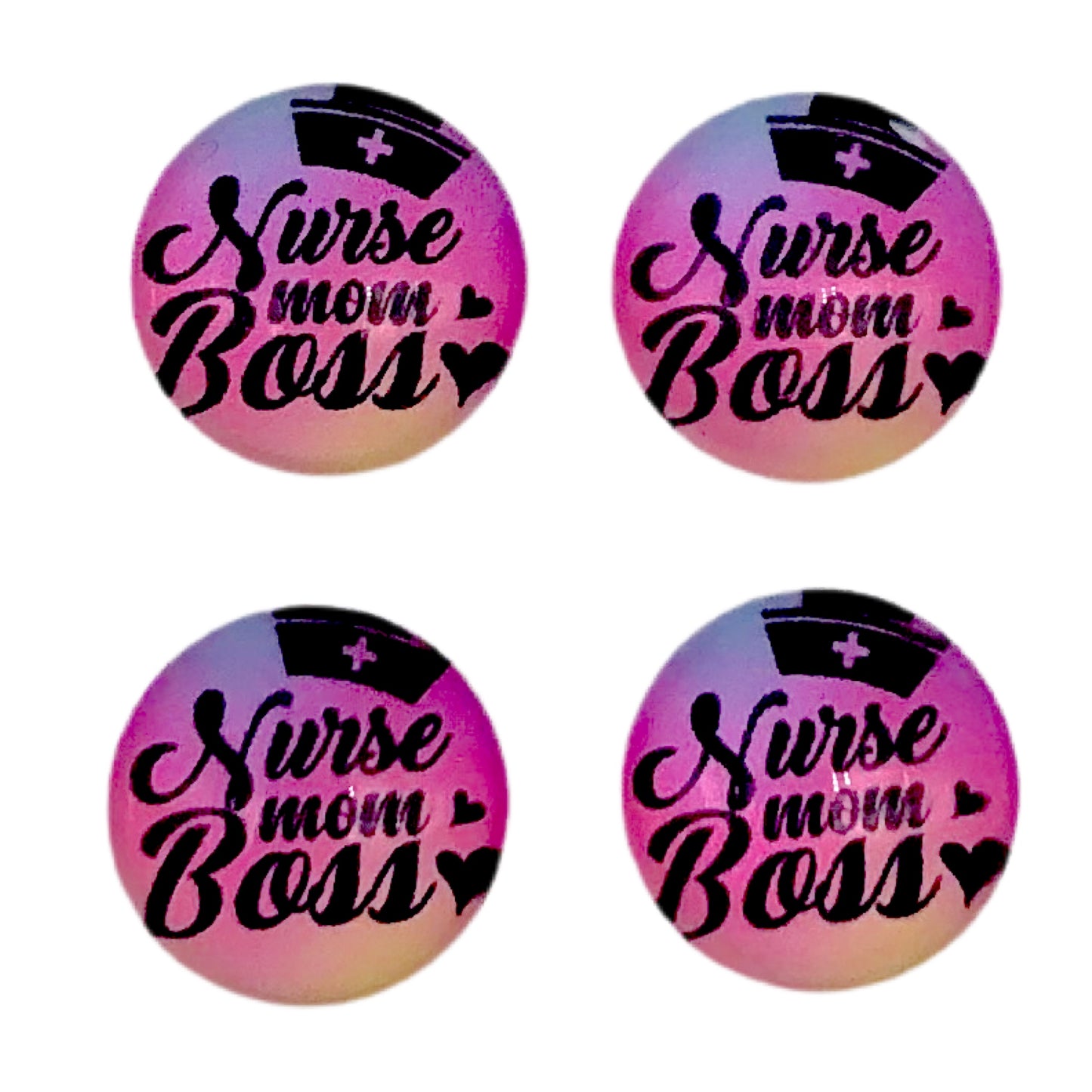Nurse. Mom. Boss (Custom)-12mm Glass Cabochon