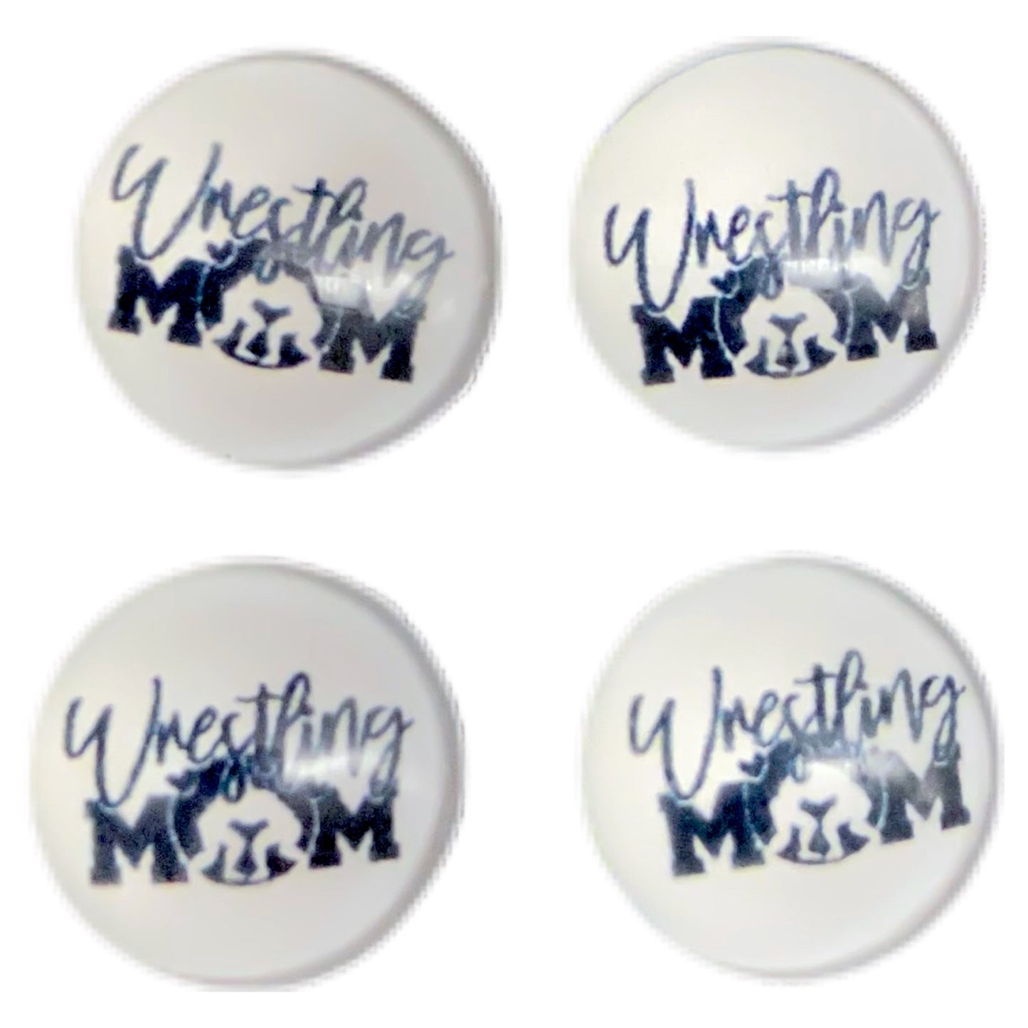 Loud and Proud Wrestling Mom (Custom)-12mm Glass Cabochon