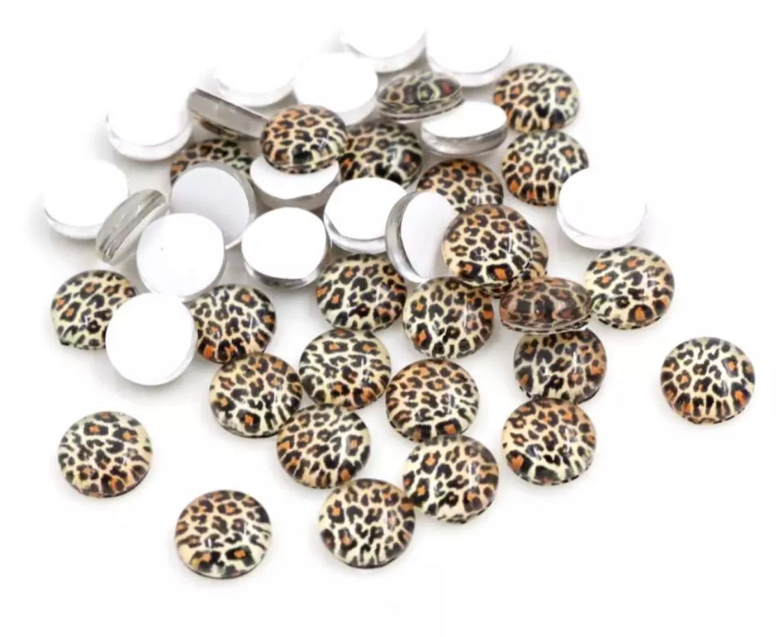 Cheetah-8/10/12mm Glass Cabochon