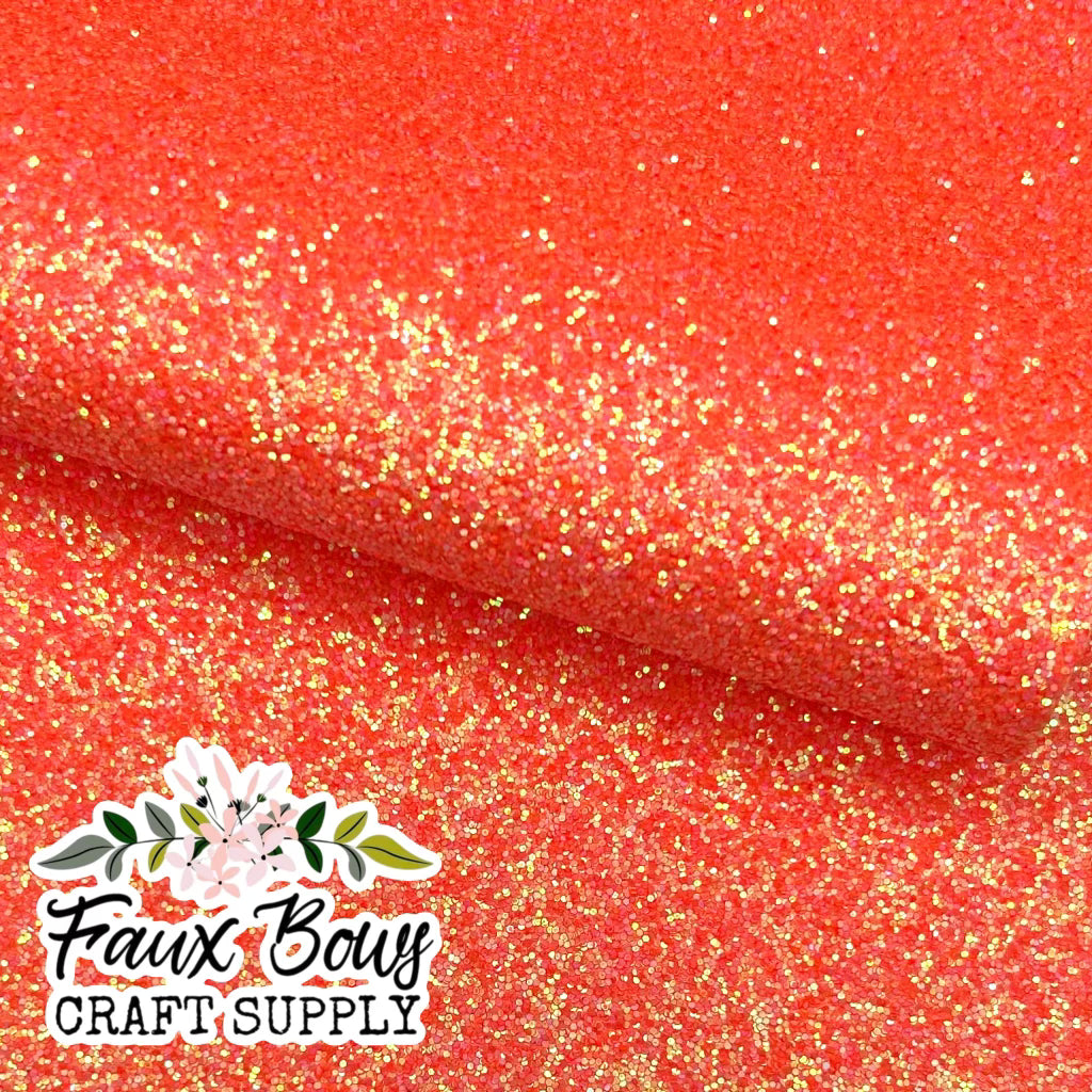 NEW Orange Chunky Glitter CANVAS