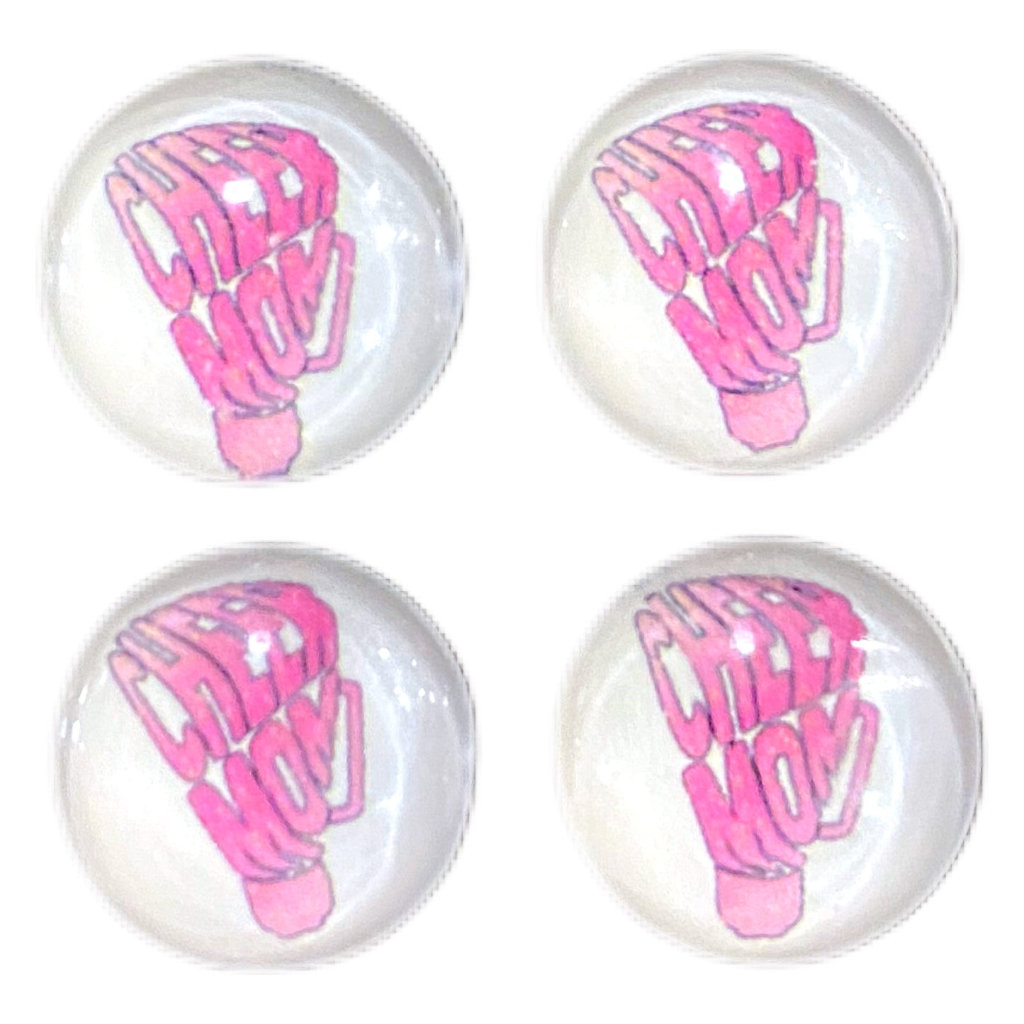Cheer Mom-Microphone (Custom)-12mm Glass Cabochon