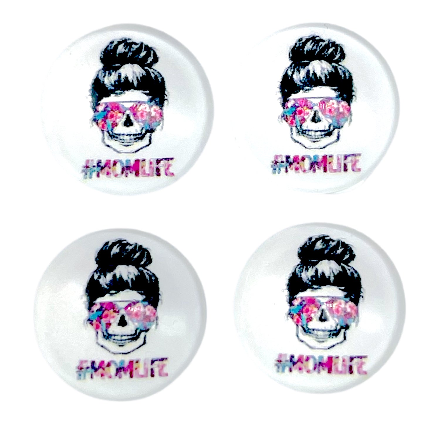 Floral Mom Life (Custom) 12mm Glass Cabochon