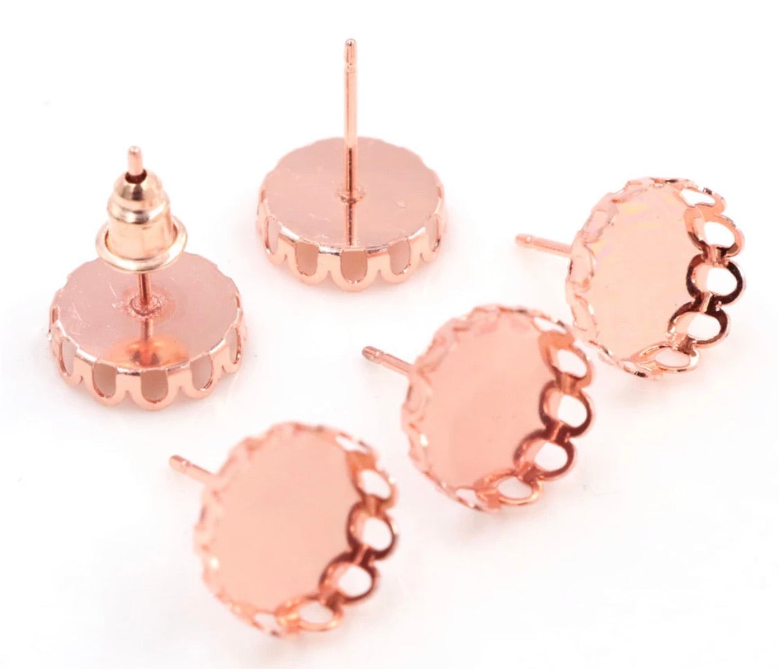 Loop Stud Earring Base-12mm