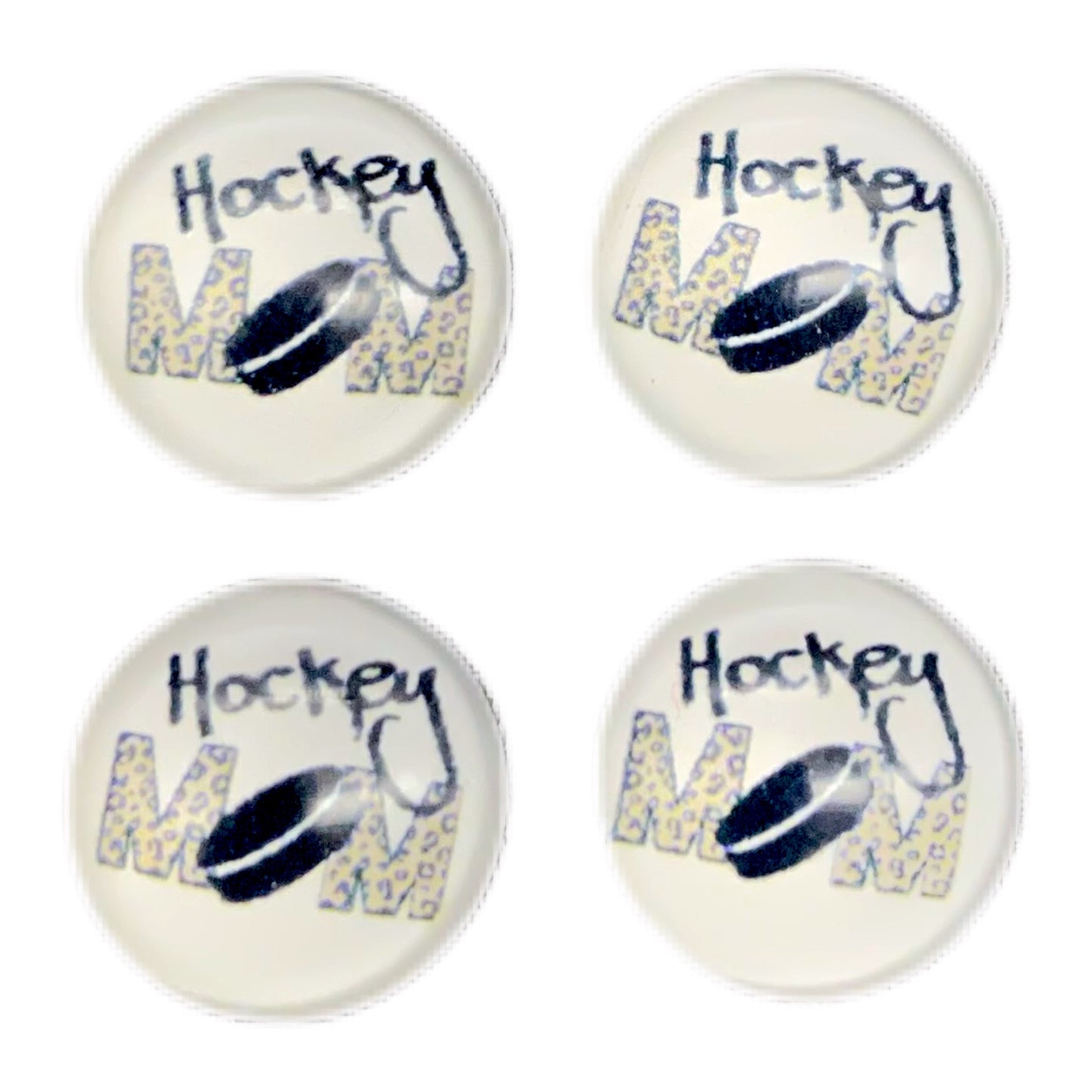 Hockey Mom Cheetah-Custom)-12mm Glass Cabochon