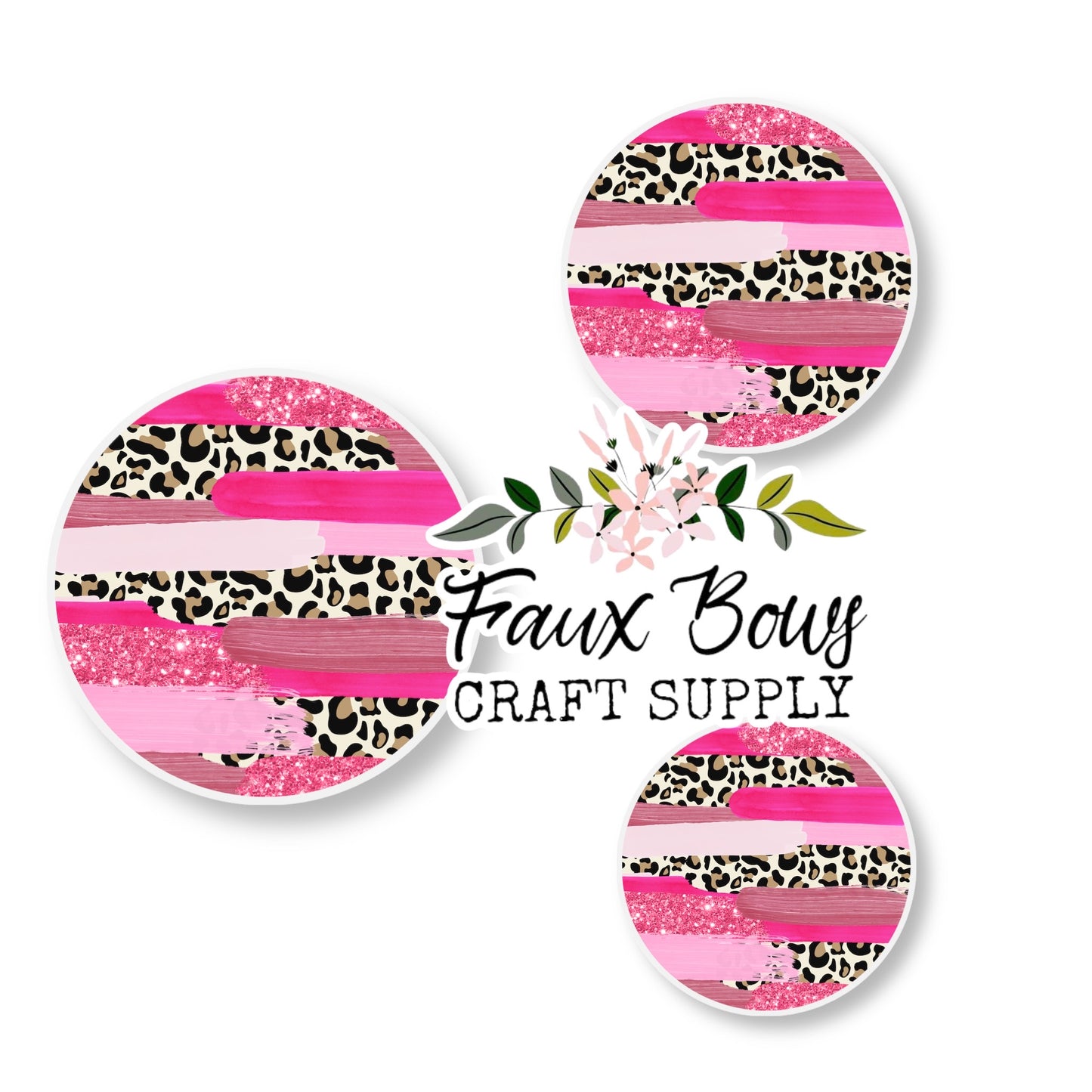 Pink October Brushstrokes (Custom)-8/10/12mm Glass Cabochon