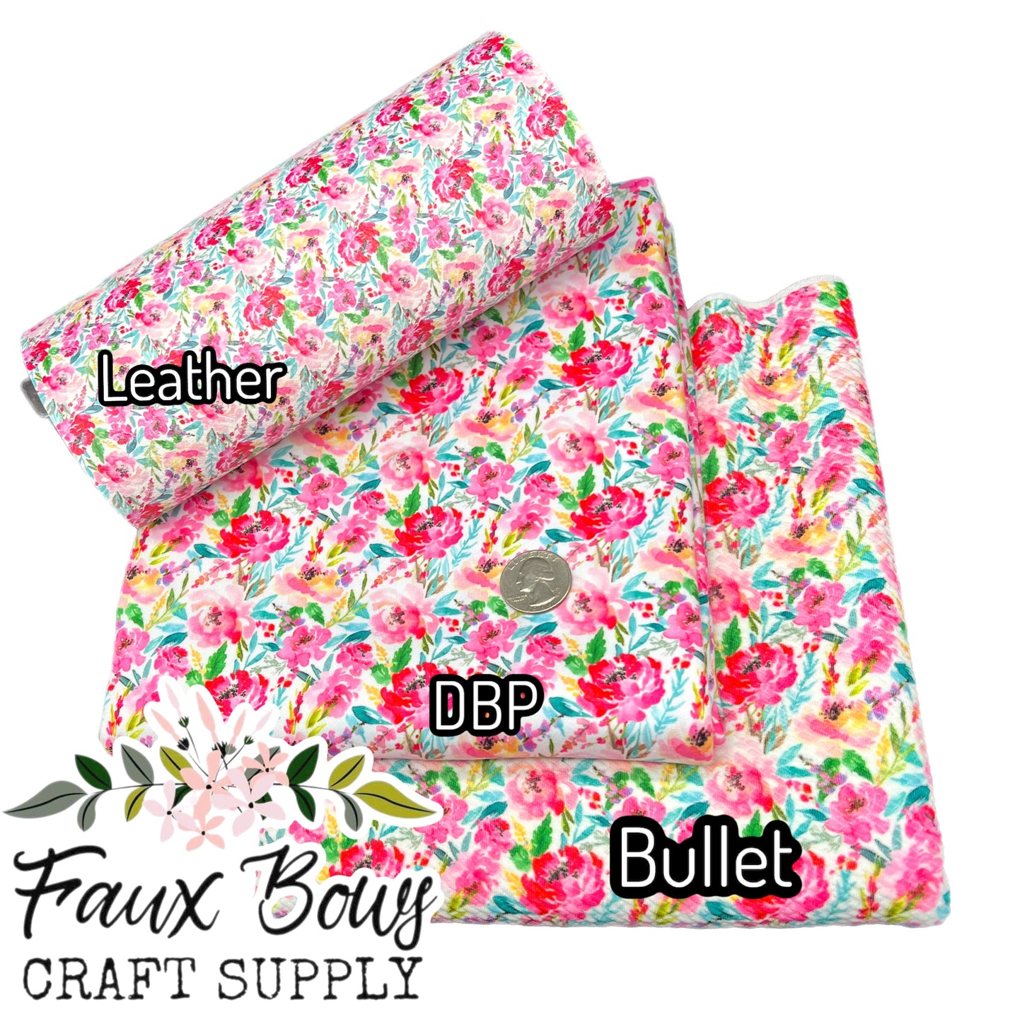 Floral Dreams Printed Fabric- Bullet/DBP/Leather
