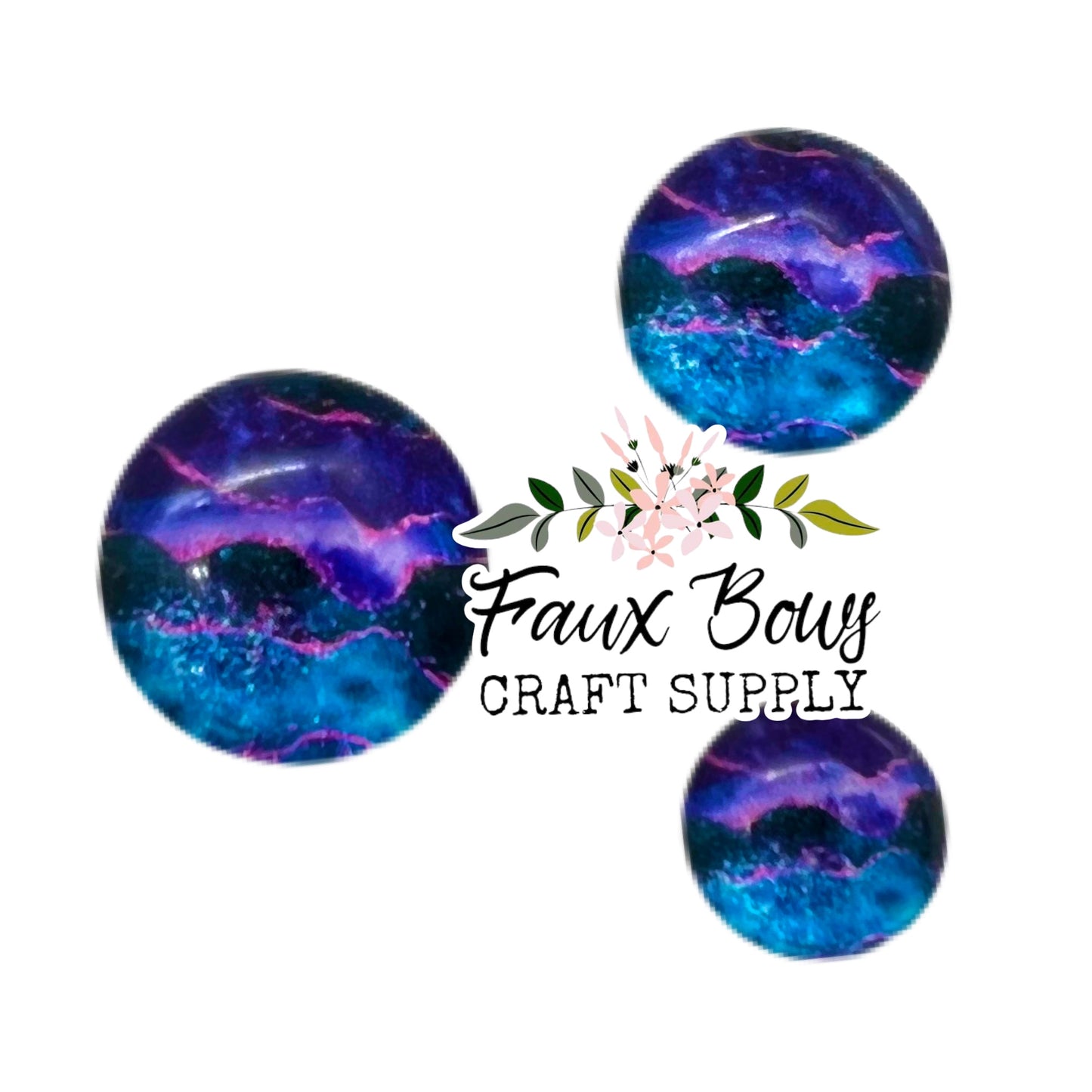 Gorgeous Galaxy Geode Agate (Custom)-8/10/12mm Glass Cabochon