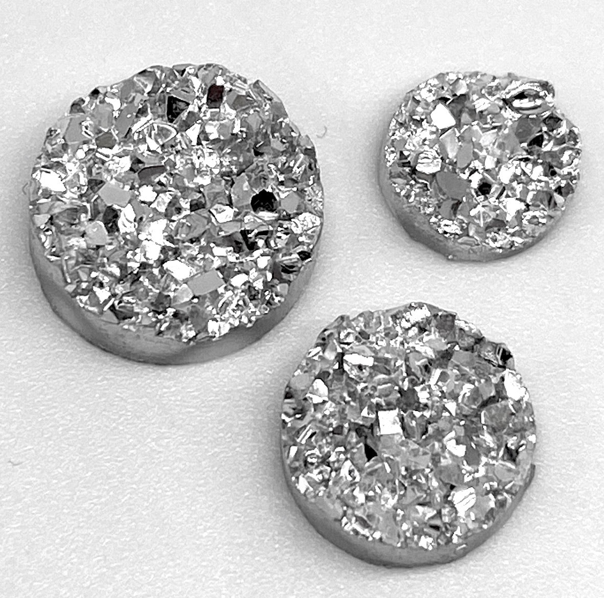 Silver-8/10/12mm Druzy