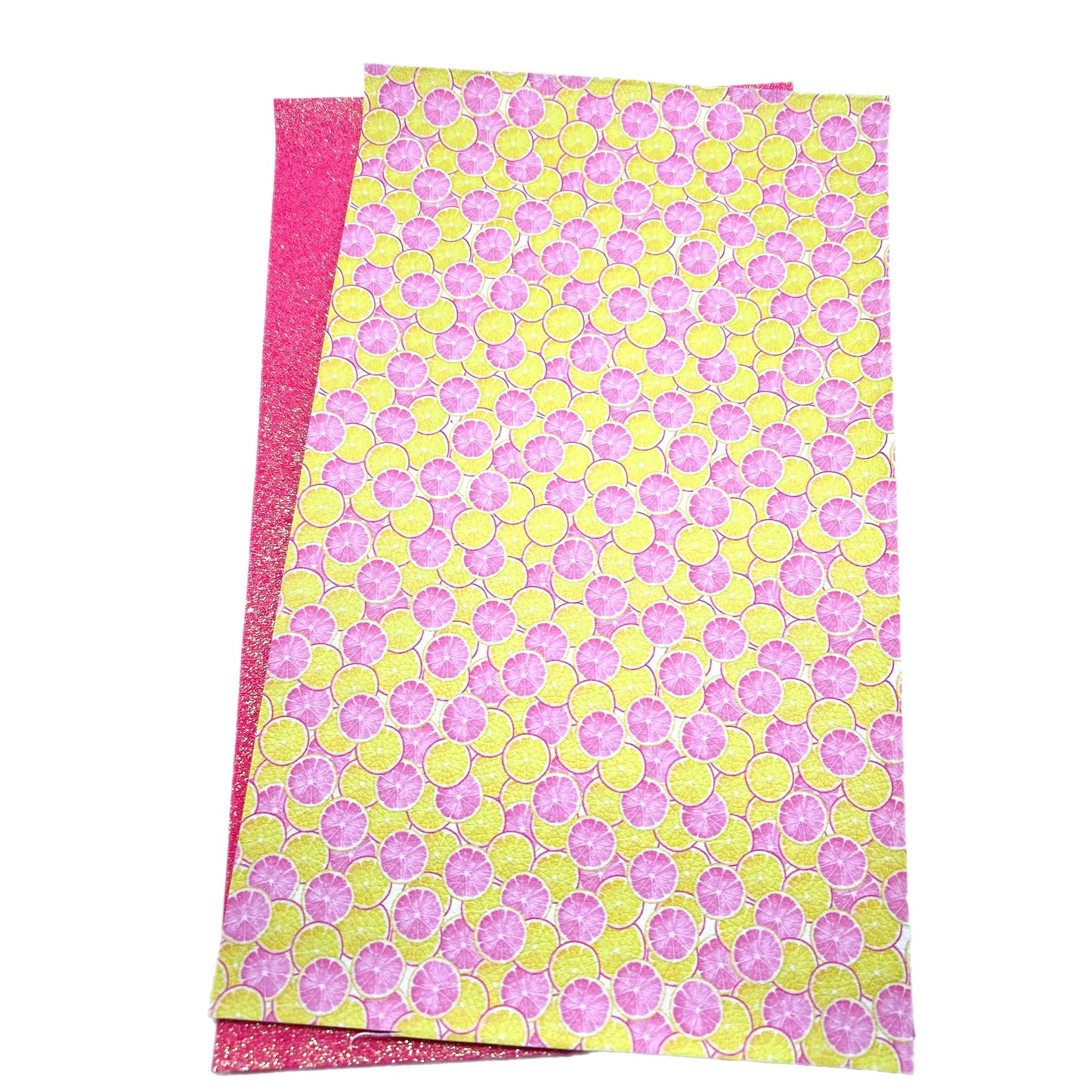 LS8 Pink Lemons Faux Leather Set