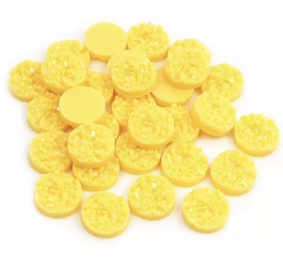 Matte Yellow-8/10/12mm Druzy