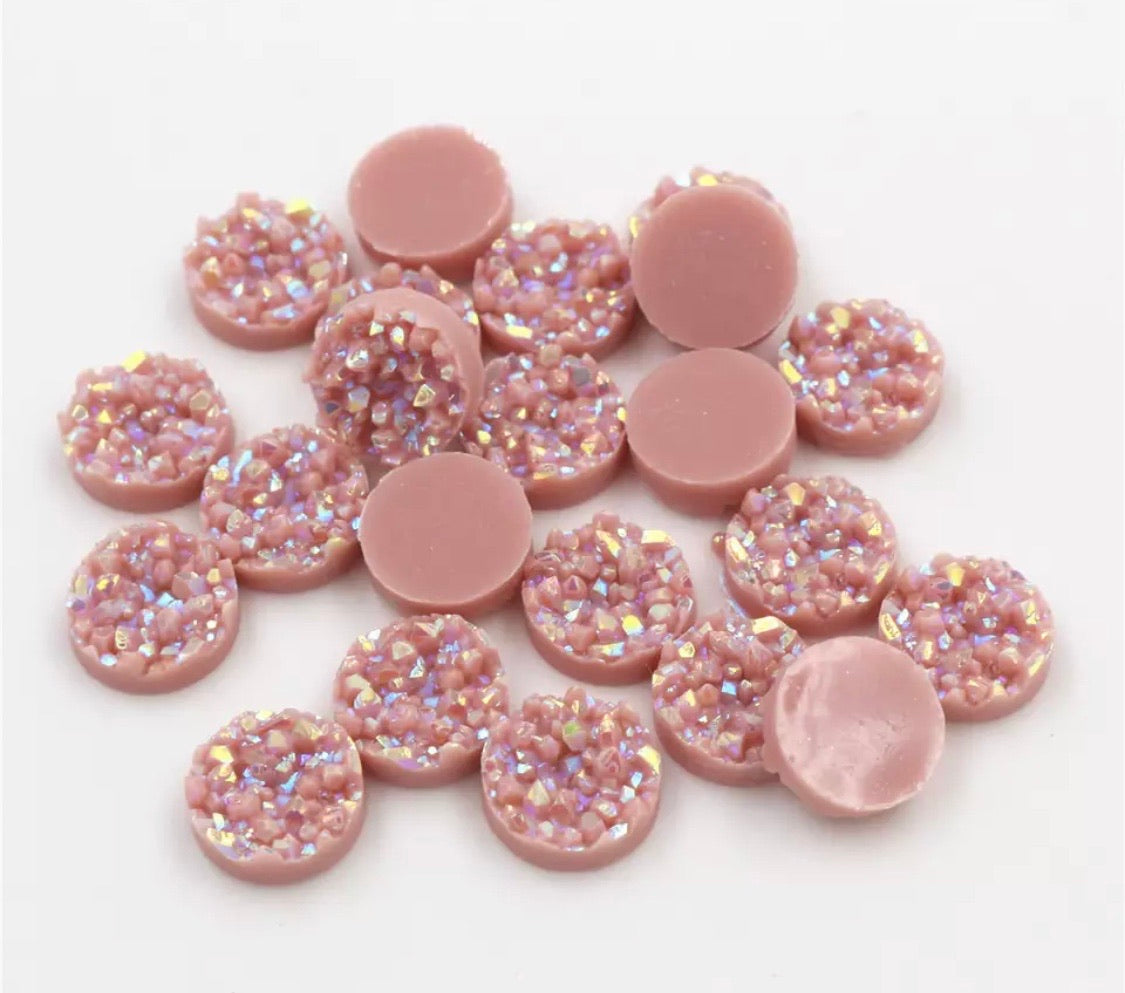 Mauve-8/10/12mm Druzy