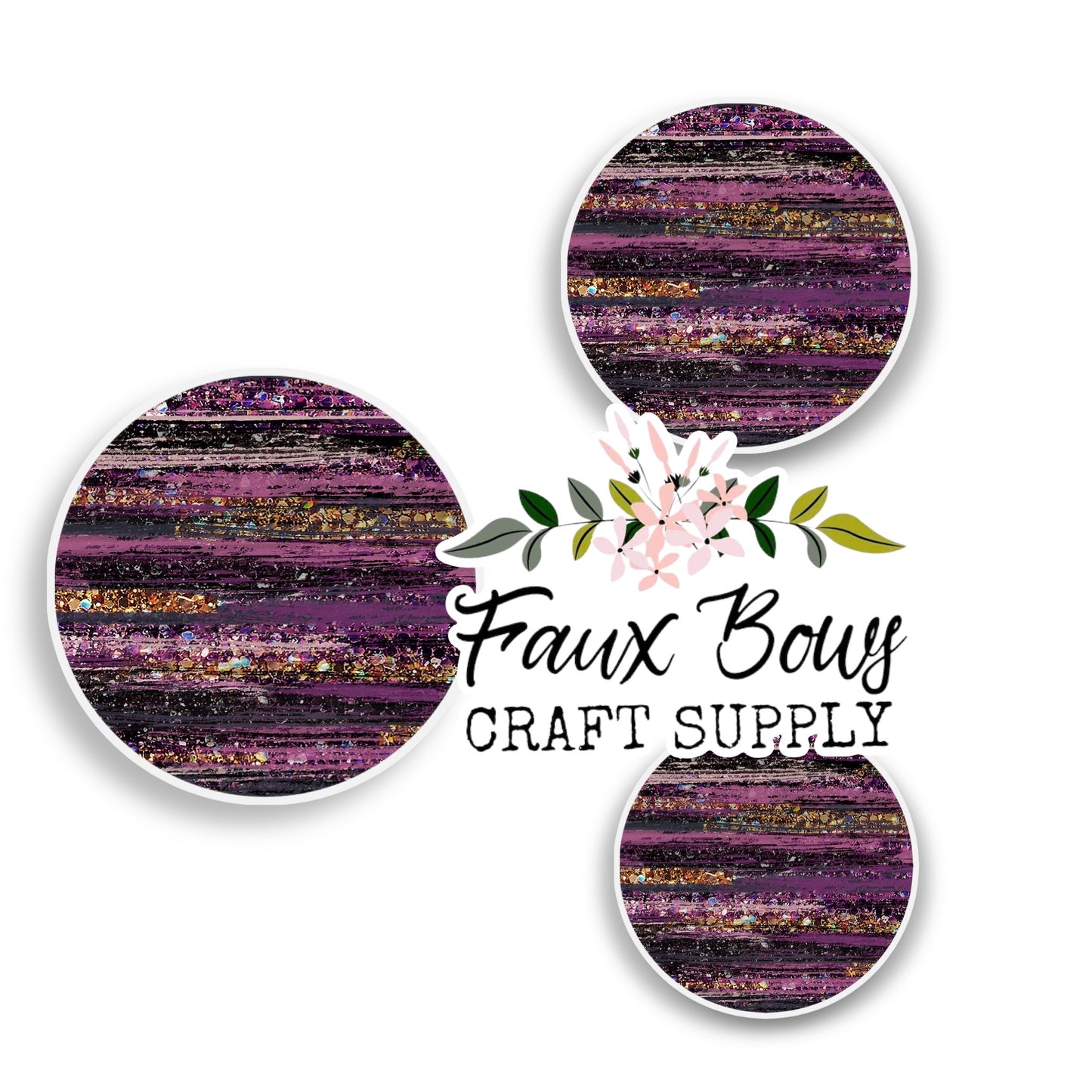 Purple Midnight Streaks (Custom)-8/10/12mm Glass Cabochon