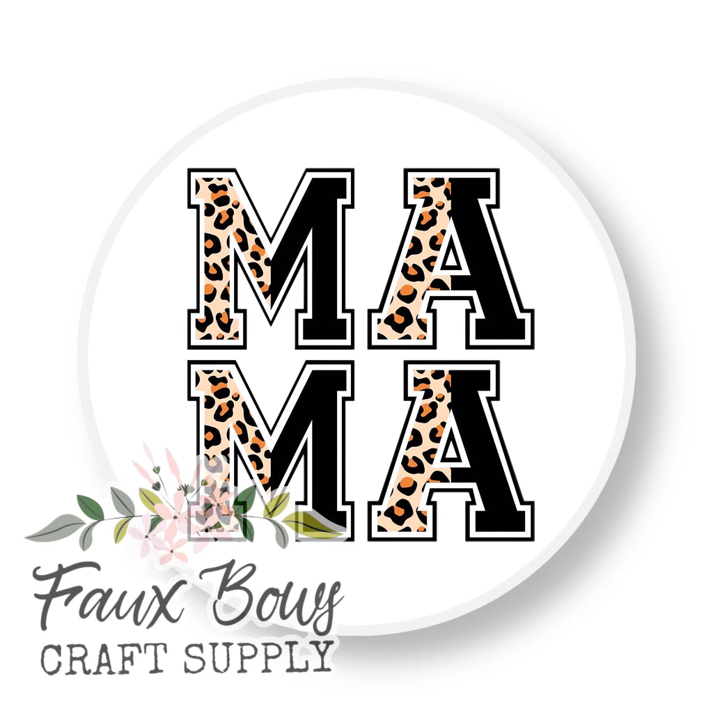 CHEETAH MA MA 12mm Glass Cabochon