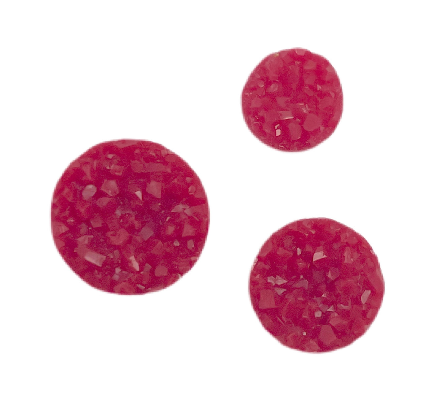 Matte Cherry-8/10/12mm Druzy Cabochon