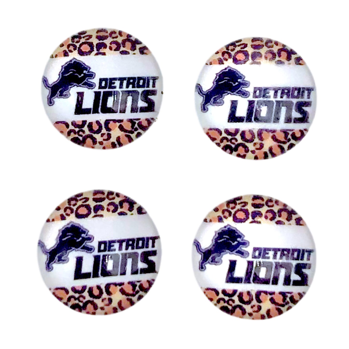 Detroit Lions (Custom)-12mm Glass Cabochon