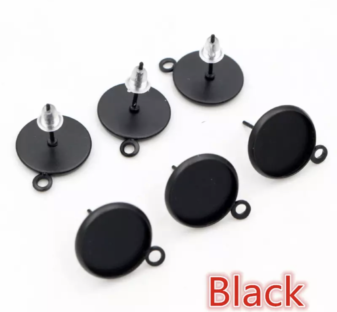 Stud Earring With Loop-12mm Base