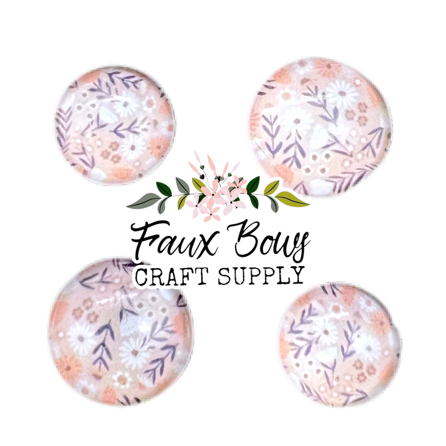 Boho Floral (Custom)-10/12mm Glass Cabochon