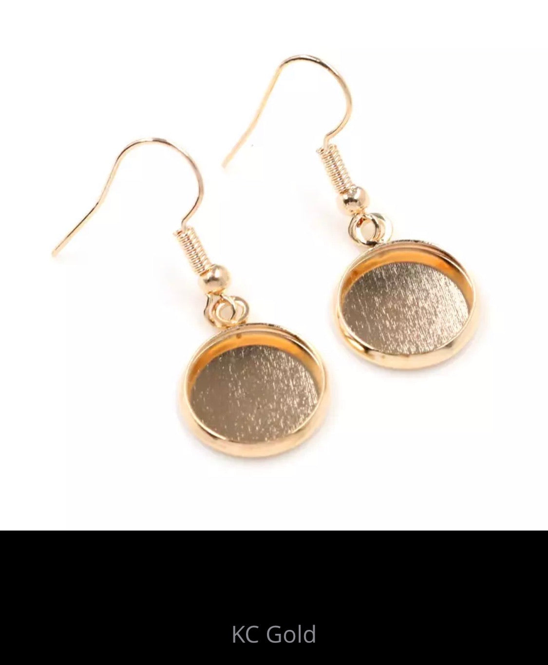 12mm Cabochon Base Dangle Earring Hooks