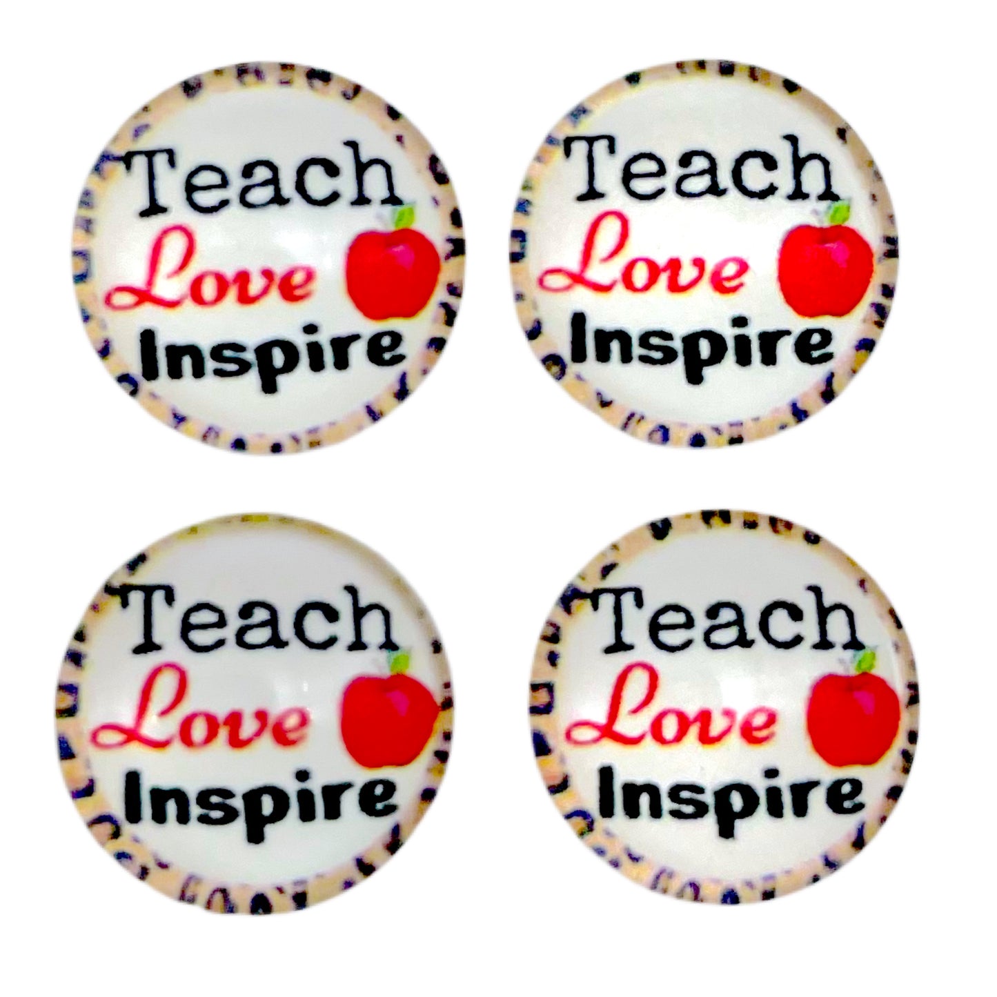Teach Love Inspire-Cheetah (Custom) 12mm Glass Cabochon