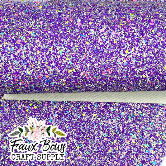 NEW Purple Confetti Chunky Glitter (Twill Backed)