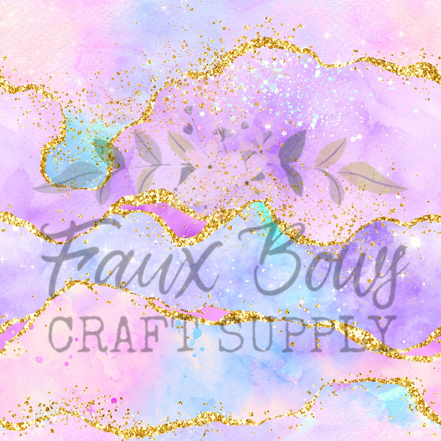💜Unicorn Geode Agate PRINTED Fabric Bullet/DBP/Scuba/Leather