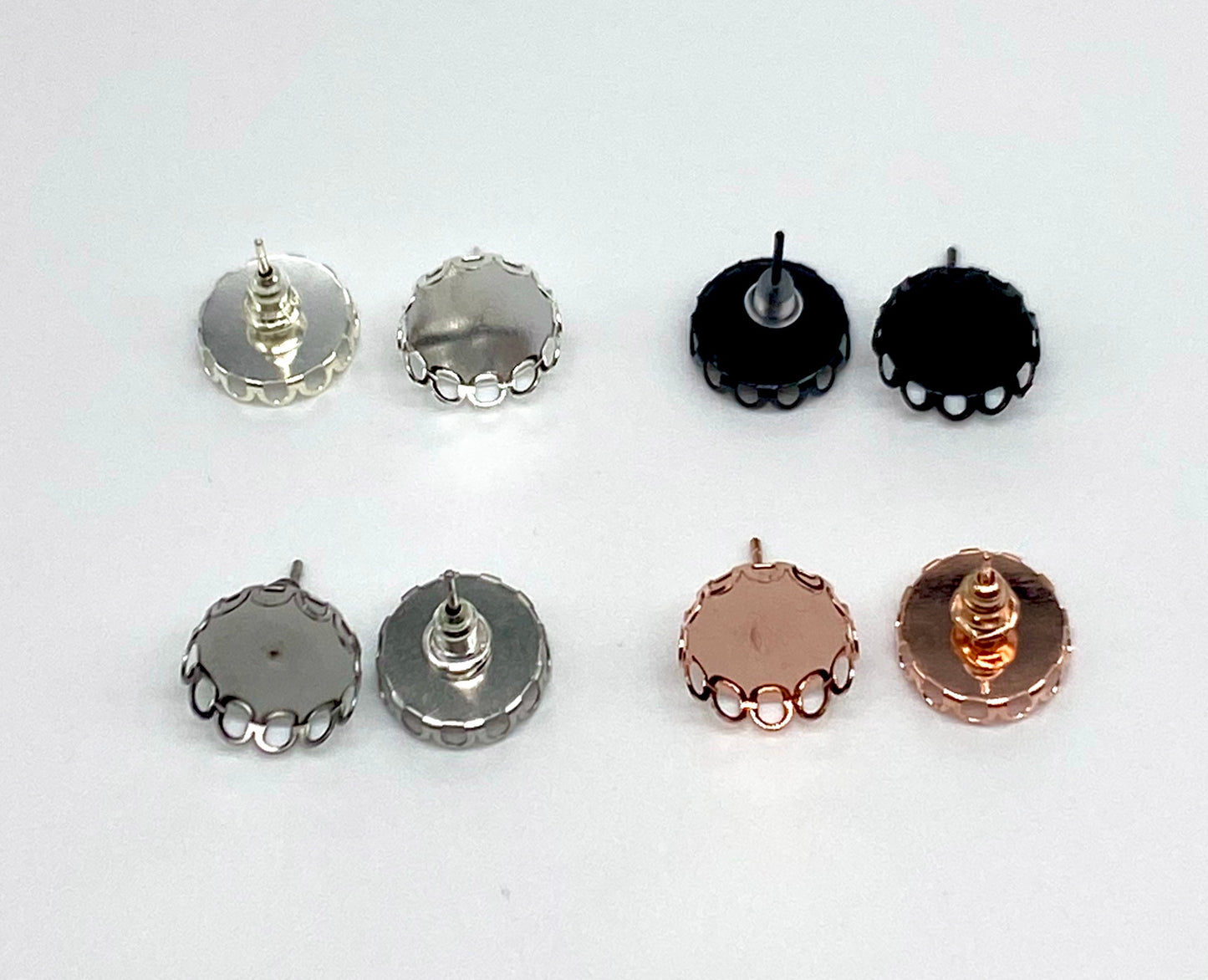 Loop Stud Earring Base-12mm