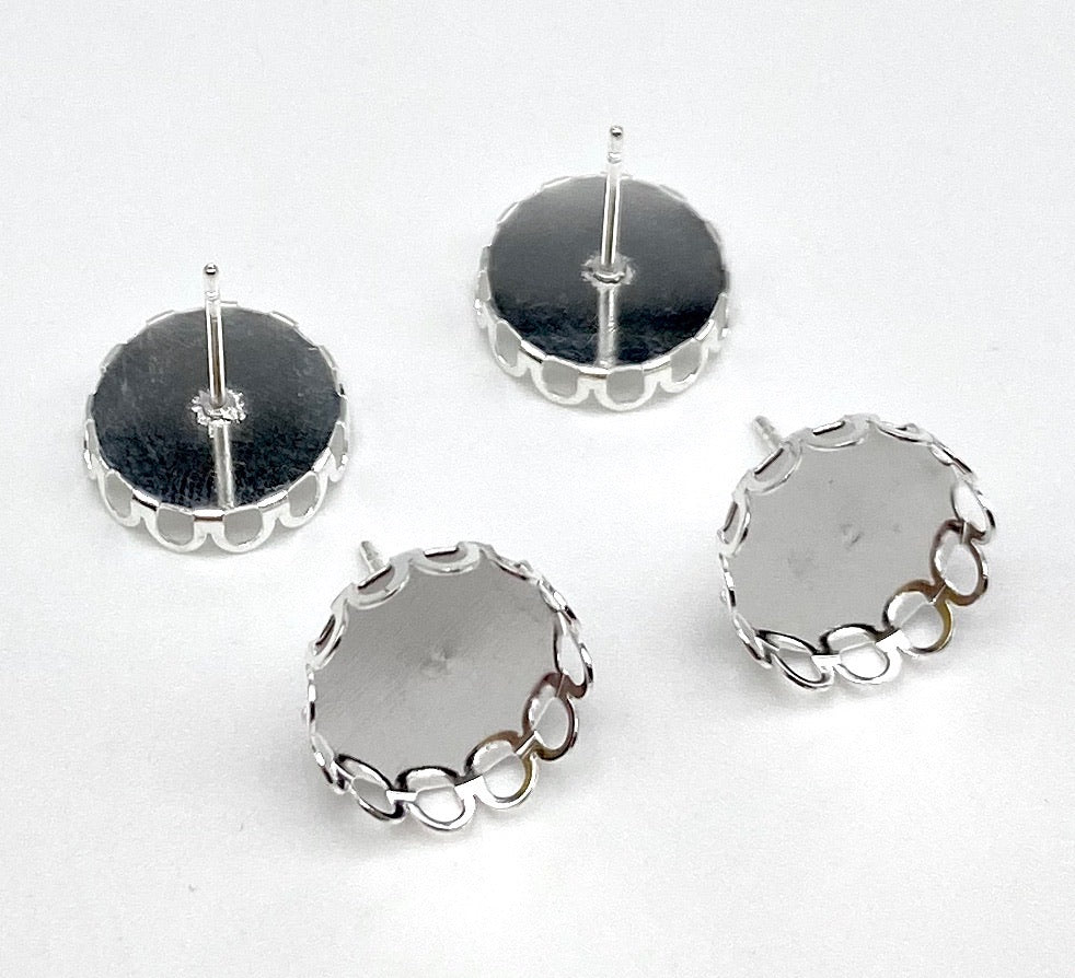 Loop Stud Earring Base-12mm