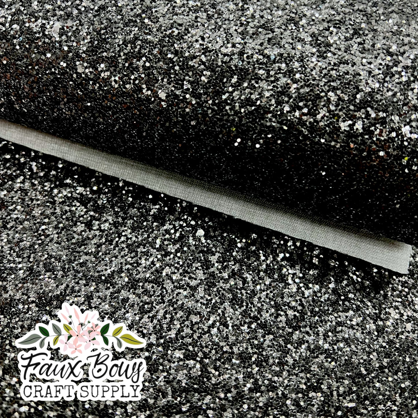 Black NEW Chunky Glitter CANVAS