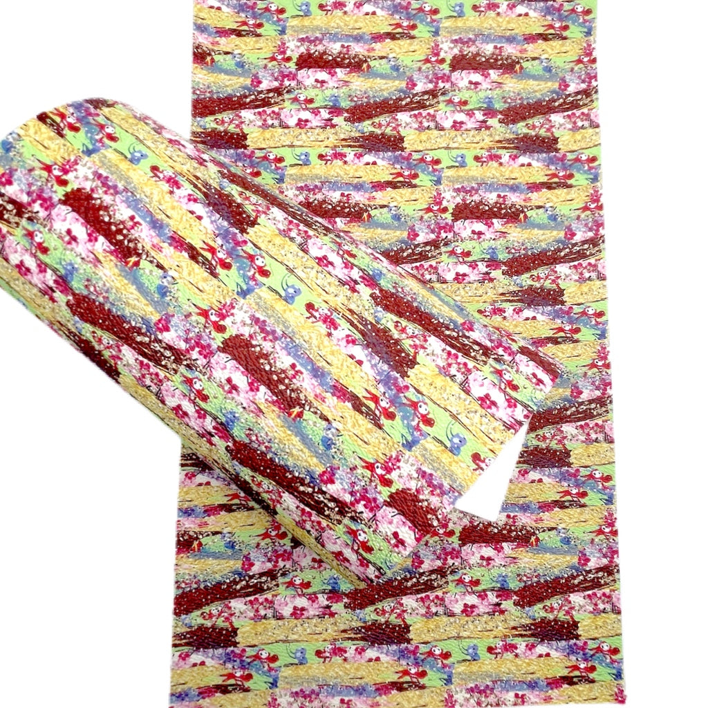 Mulan Brushstrokes (Custom) Printed Pebbled Leather