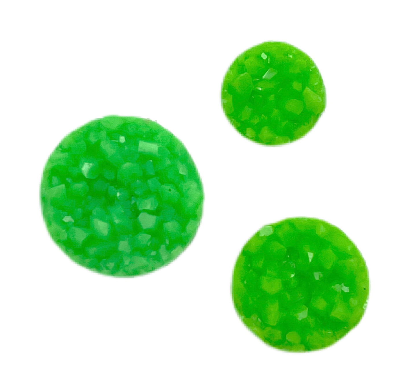 Matte Lime-8/10/12mm Druzy Cabochon