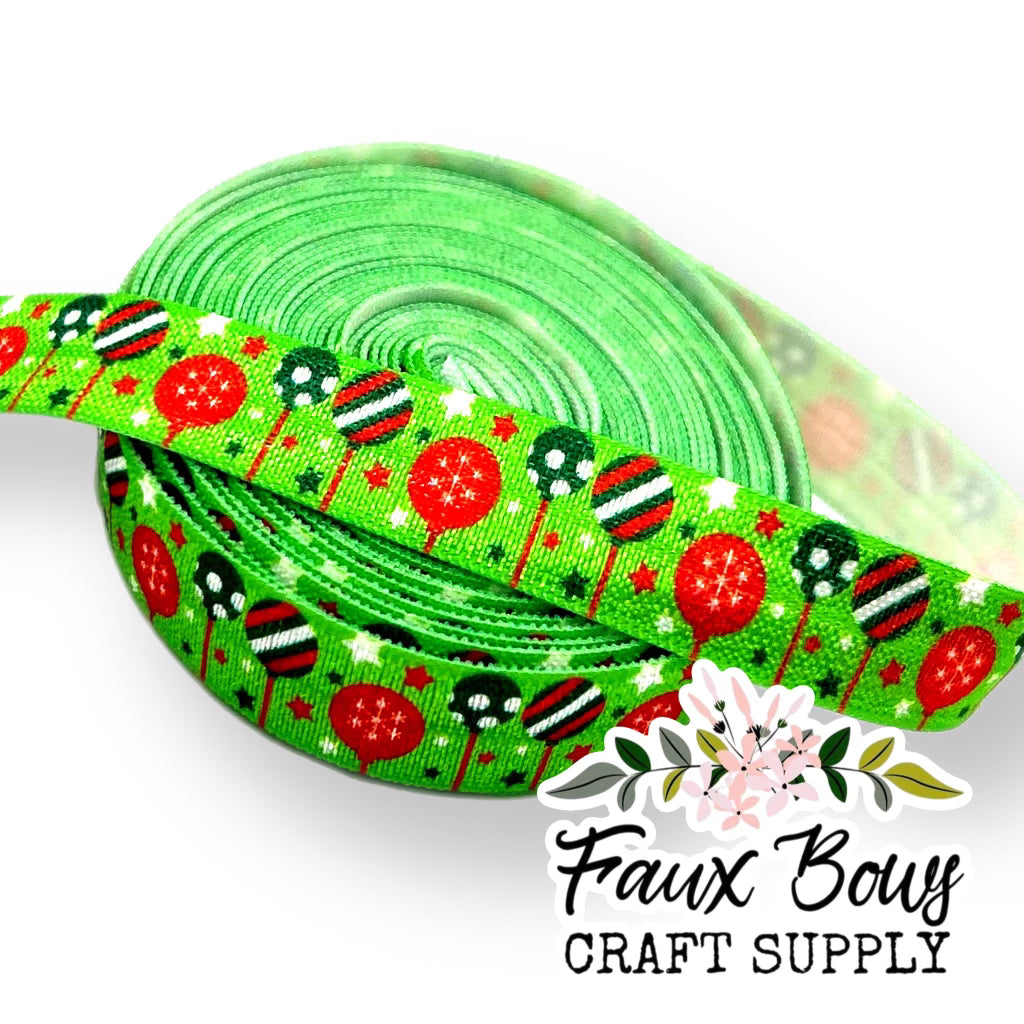 Green Ornaments PRINTED FOE (5 Yards)