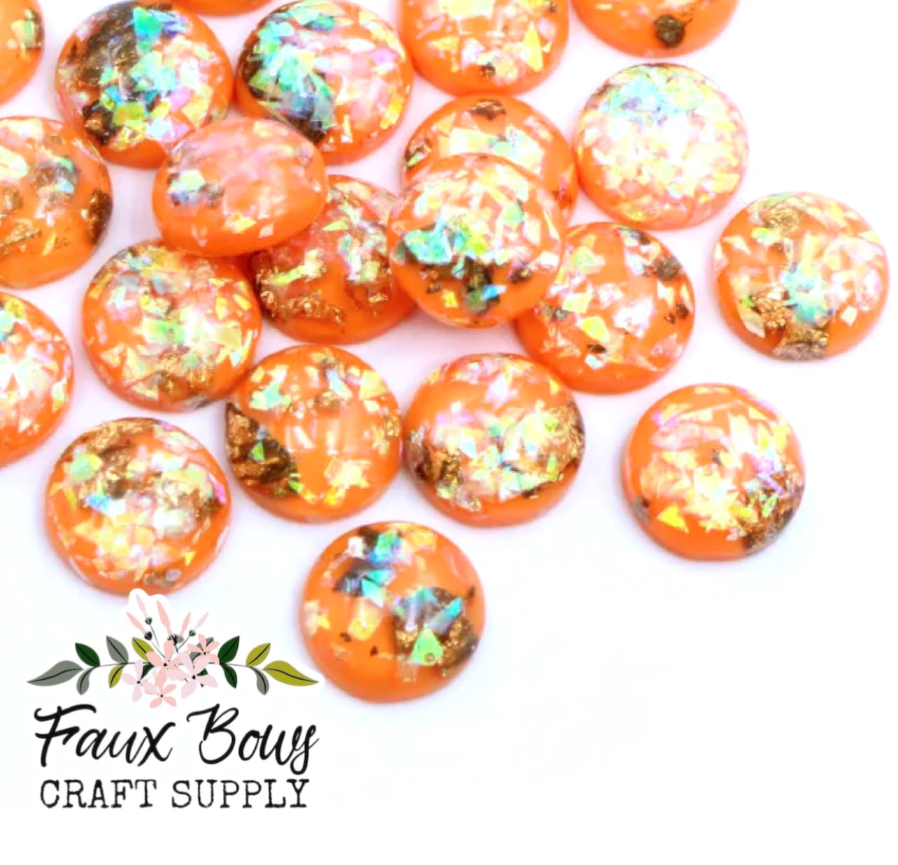 Orange Gold Opal-12mm Cabochon