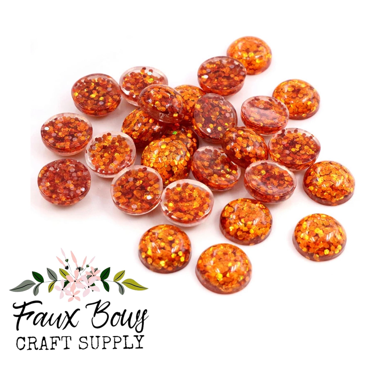 Pumpkin Spice Iridescent Glitter-8/10/12mm Cabochon