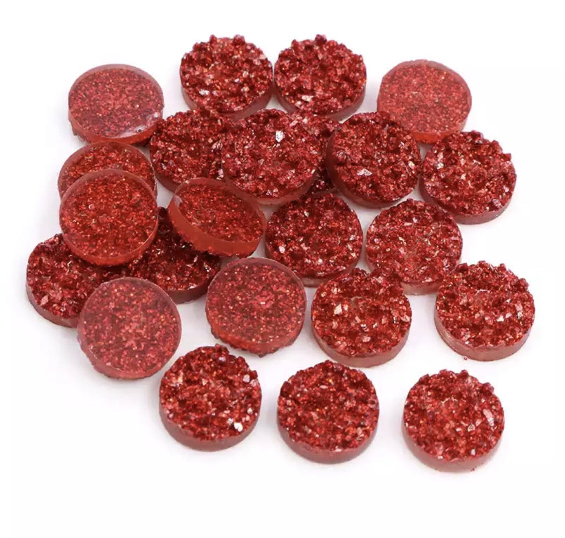 Cherry Red-8/10/12mm Druzy
