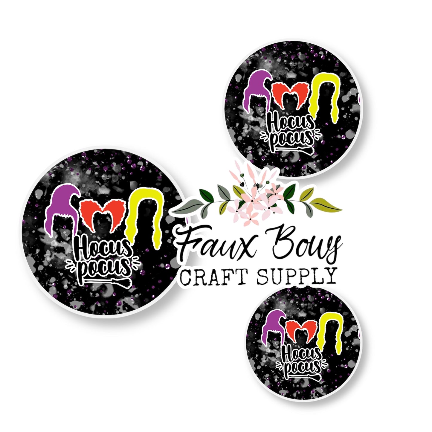 Hocus Pocus Black (Custom)-8/10/12mm Glass Cabochon