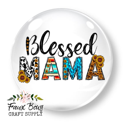 Blessed Mama Western (Custom)- 12mm Glass Cabochon (Copy)